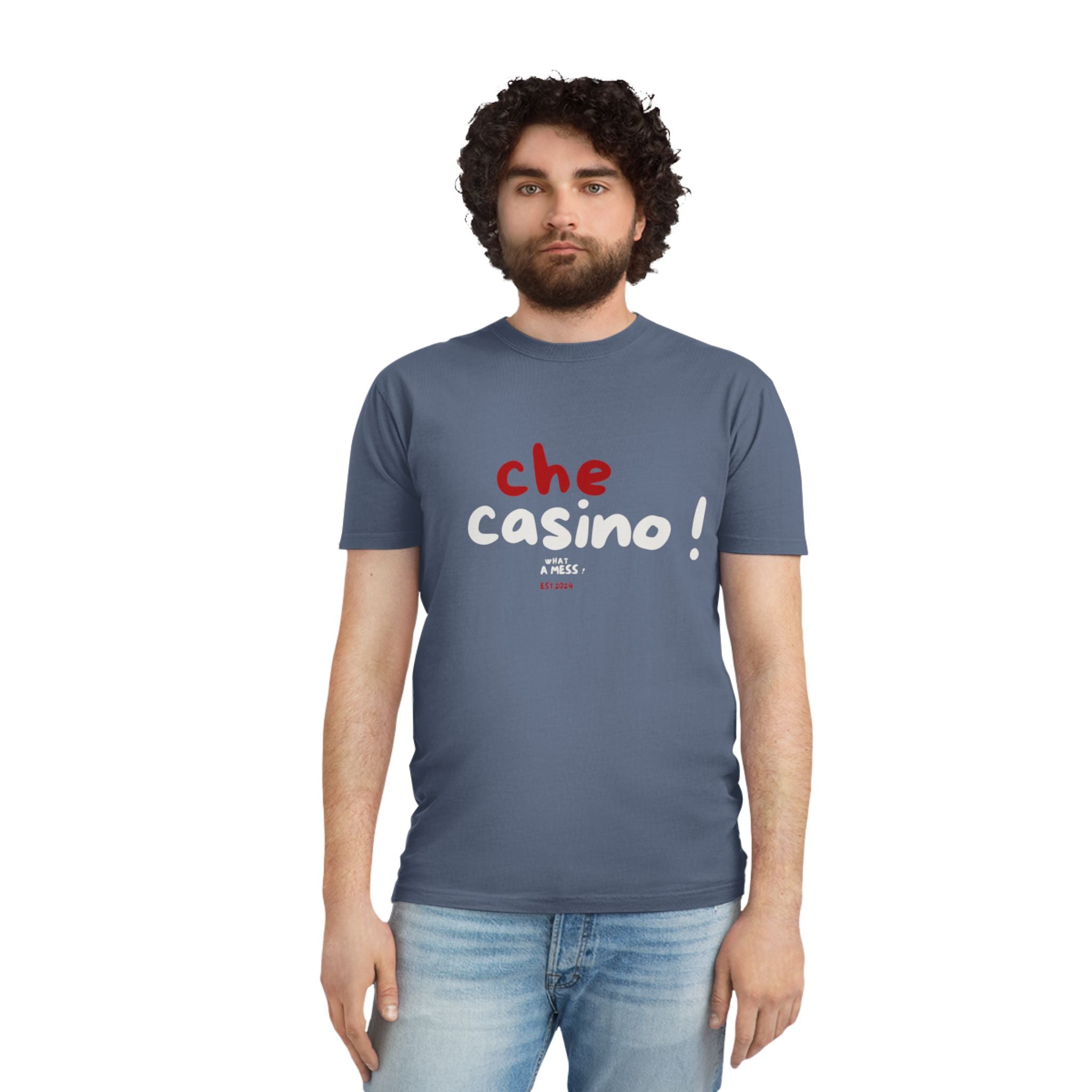 Che Casino ! What a mess ! Faded Shirt - Learn Italian the Fun way!