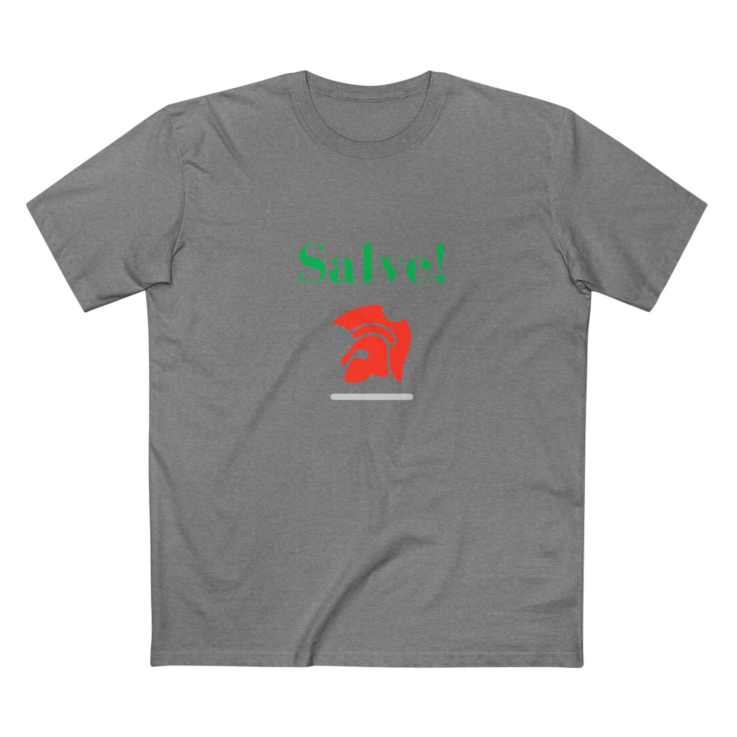 Salve! Roman Helmet Graphic Tee — Italian Heritage T‑Shirt