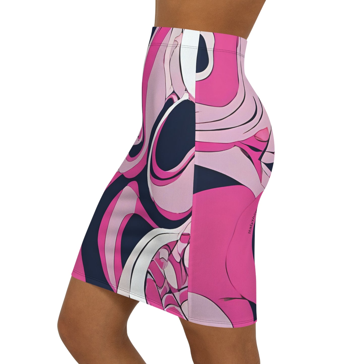 Stylish Pucci-Style Mid-Waist Pencil Skirt, Trendy Office Wear, Date Night Outfit, Unique Fashion Statement, Gift for Her, Party Skirt