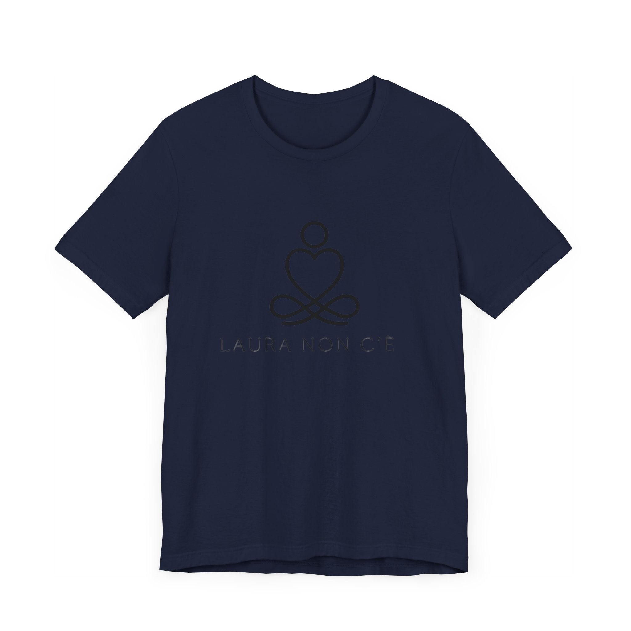 Italienisches Marken-T-Shirt aus Jersey mit kurzen Ärmeln und Song-Slogan: Laura non c'è (Laura ist nicht hier) Unisex
