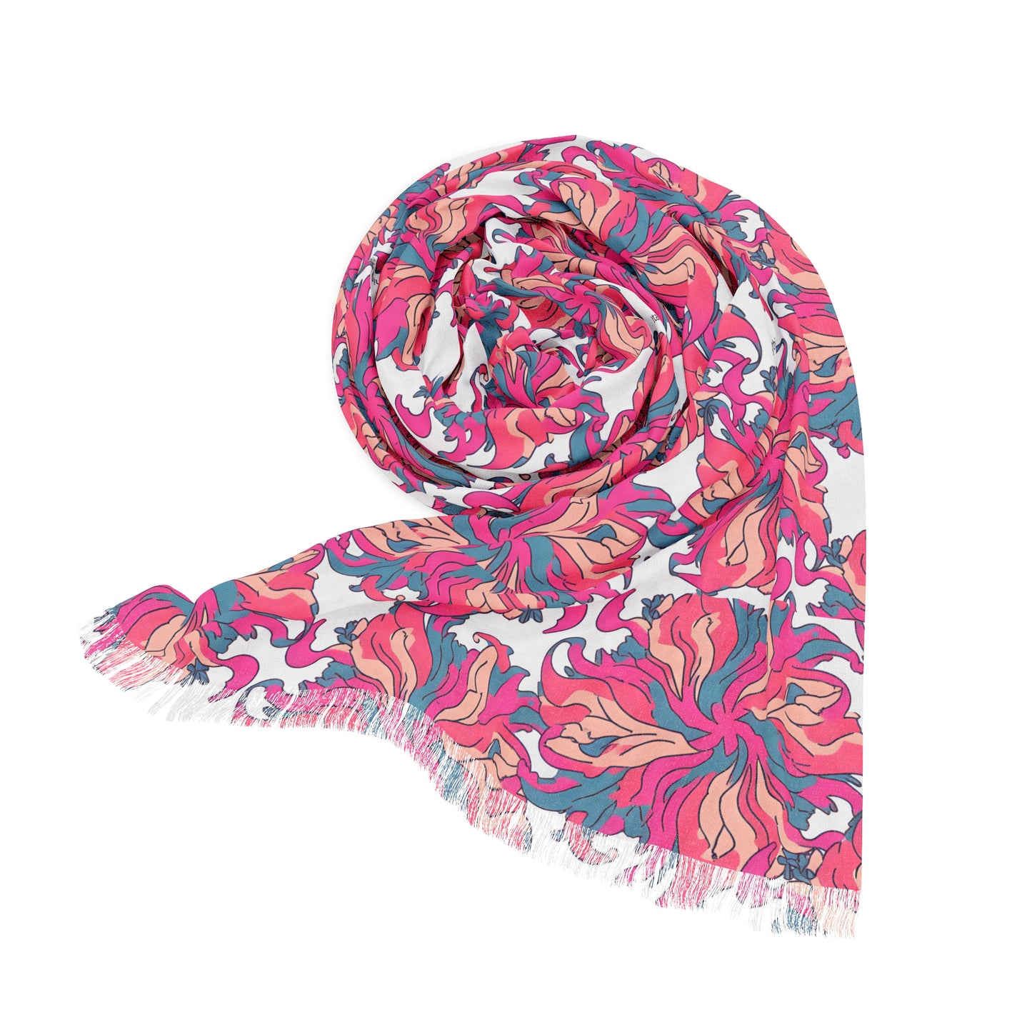 Pink Pucci-inspired Design Light Scarf