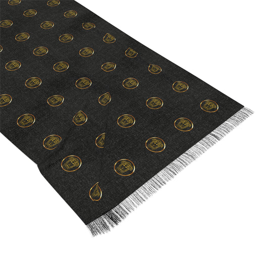 Medusa Elegant Light Scarf - Black and Gold