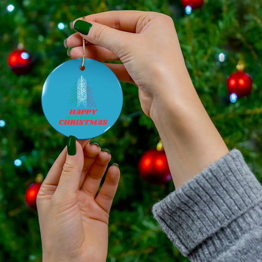Christmas Ceramic Ornament - Buon Natale Decoration - Round Shapes