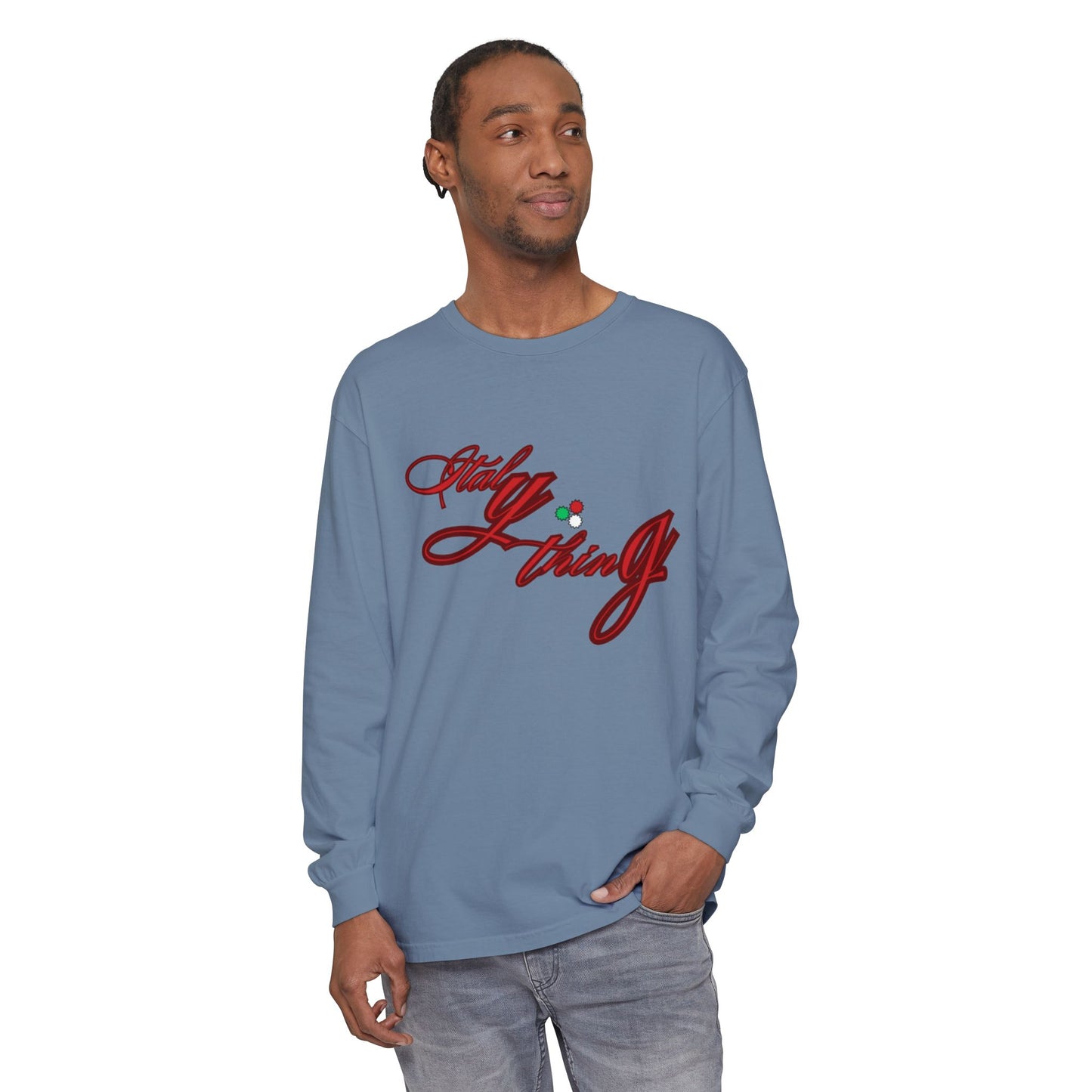 Italything Logo Unisex Long Sleeve T-Shirt – Perfect for Holidays & Casual Wear