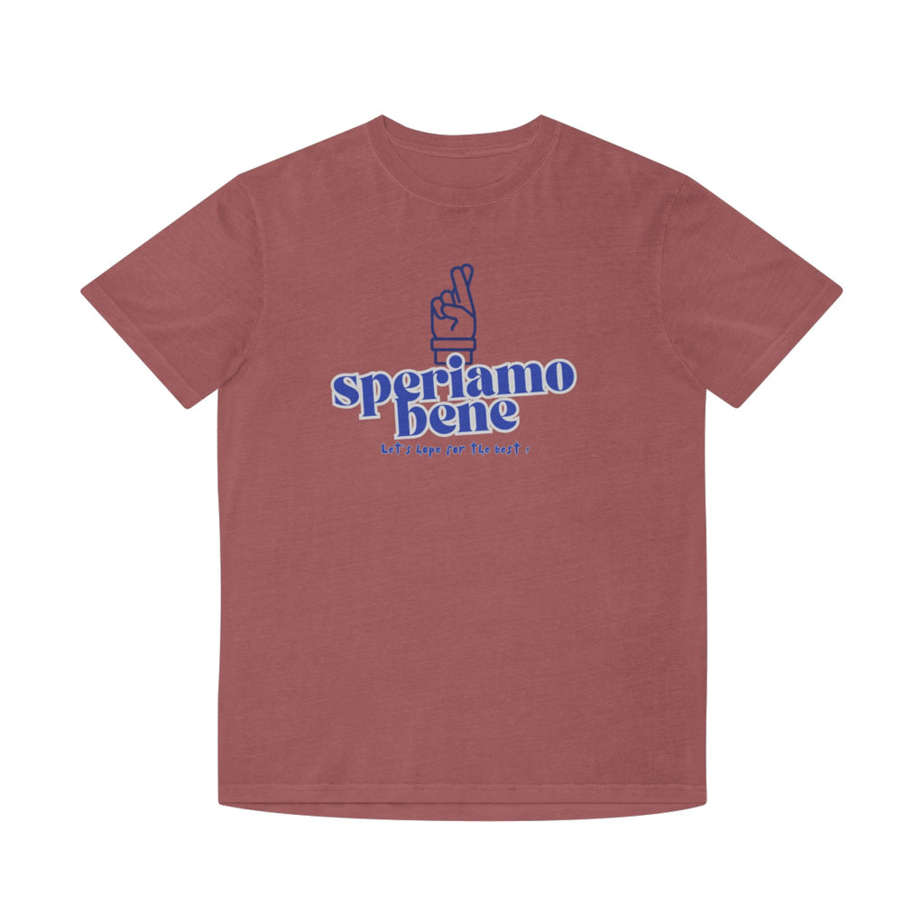 Cute Unisex Faded Shirt - 'Speriamo Bene' Inspirational Tee - Learn italian the Fun way!