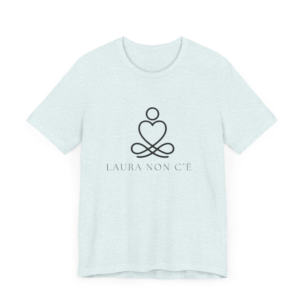 Italienisches Marken-T-Shirt aus Jersey mit kurzen Ärmeln und Song-Slogan: Laura non c'è (Laura ist nicht hier) Unisex