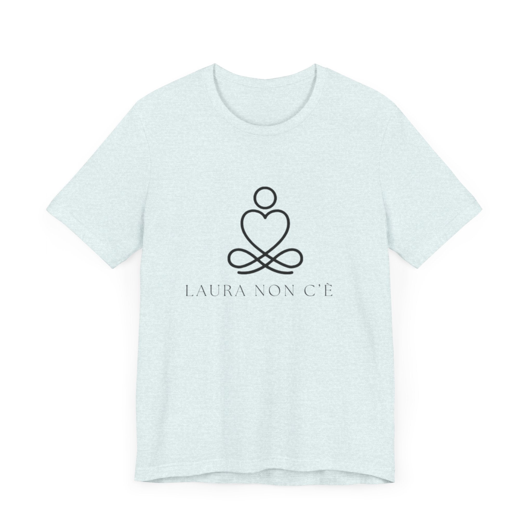 Italienisches Marken-T-Shirt aus Jersey mit kurzen Ärmeln und Song-Slogan: Laura non c'è (Laura ist nicht hier) Unisex