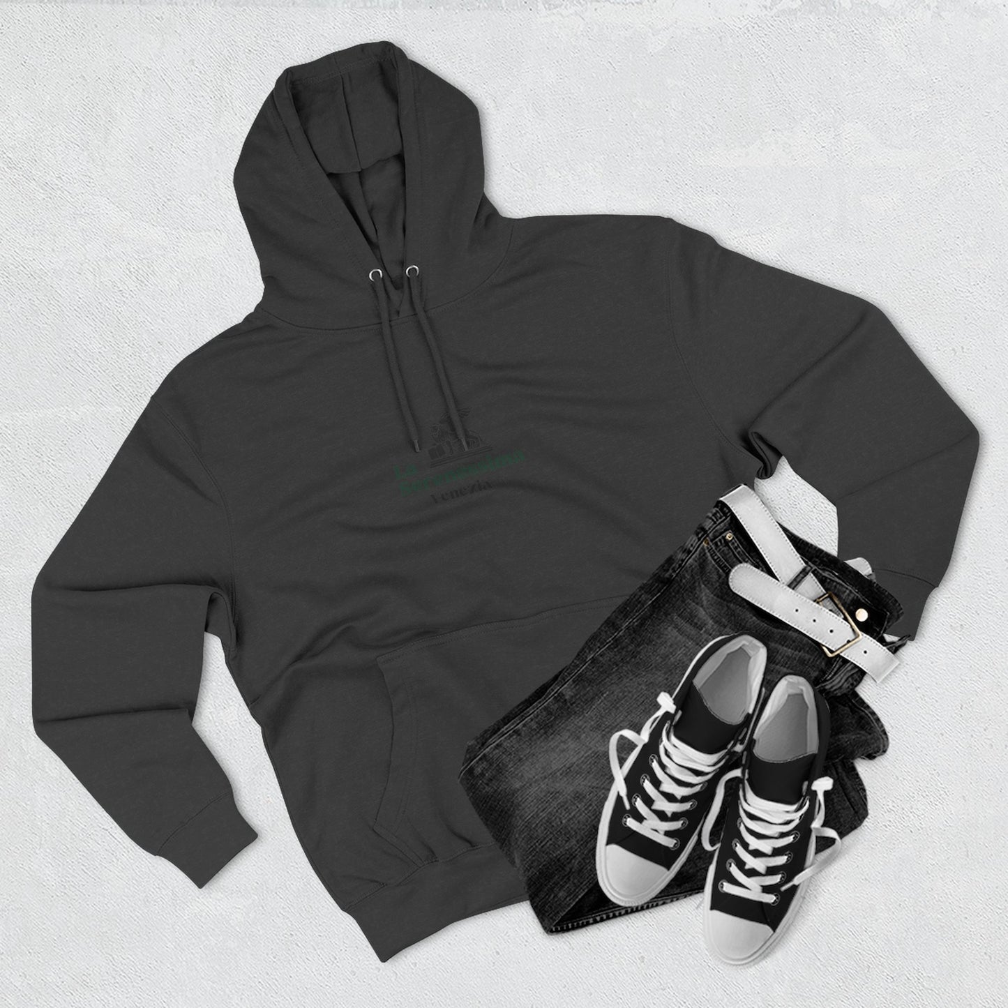 Venezia - La Serenessima Three-Panel Fleece Hoodie - Cozy & Stylish Italian-Inspired Winter Wear