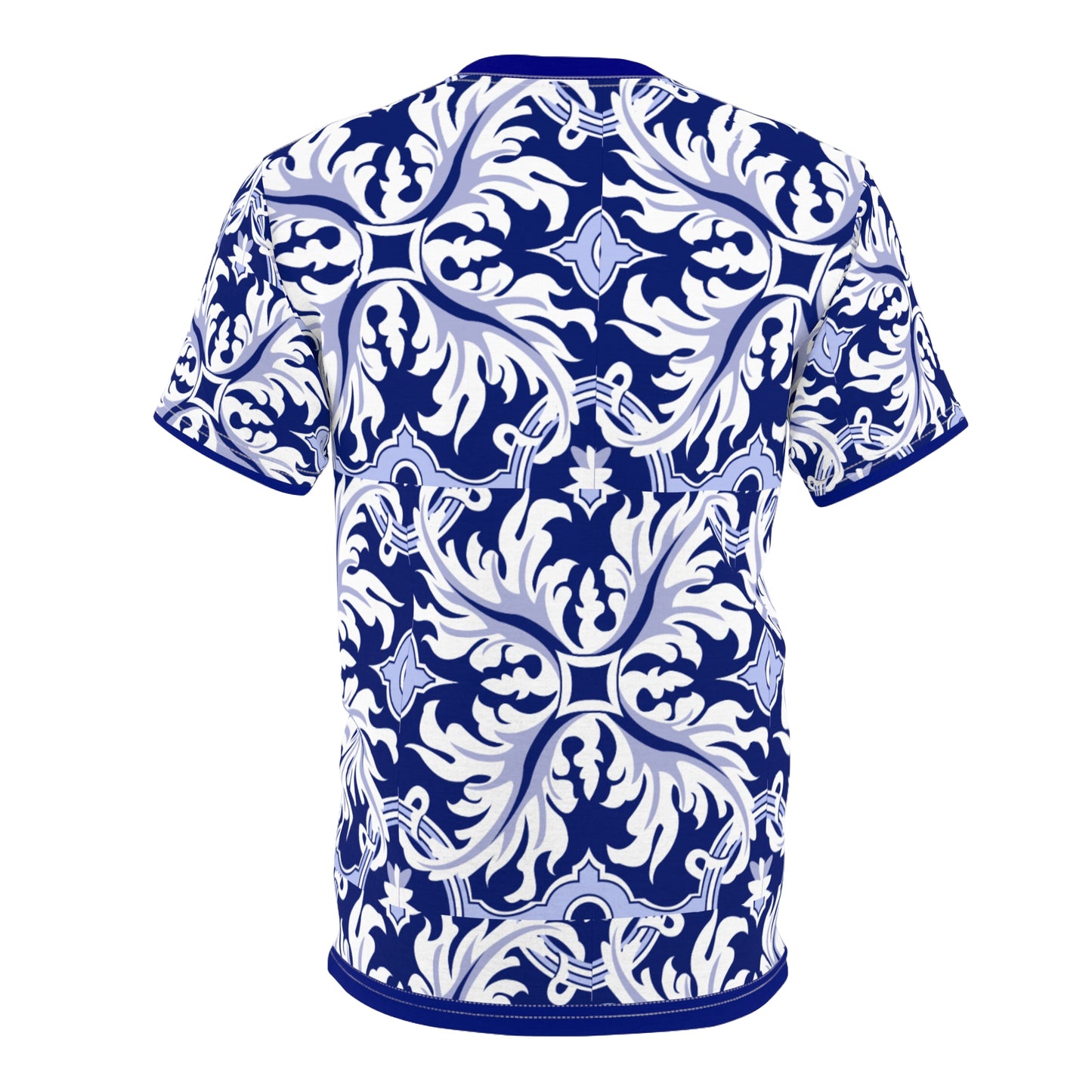Italian Majolica Print T-shirt, Trendy Top