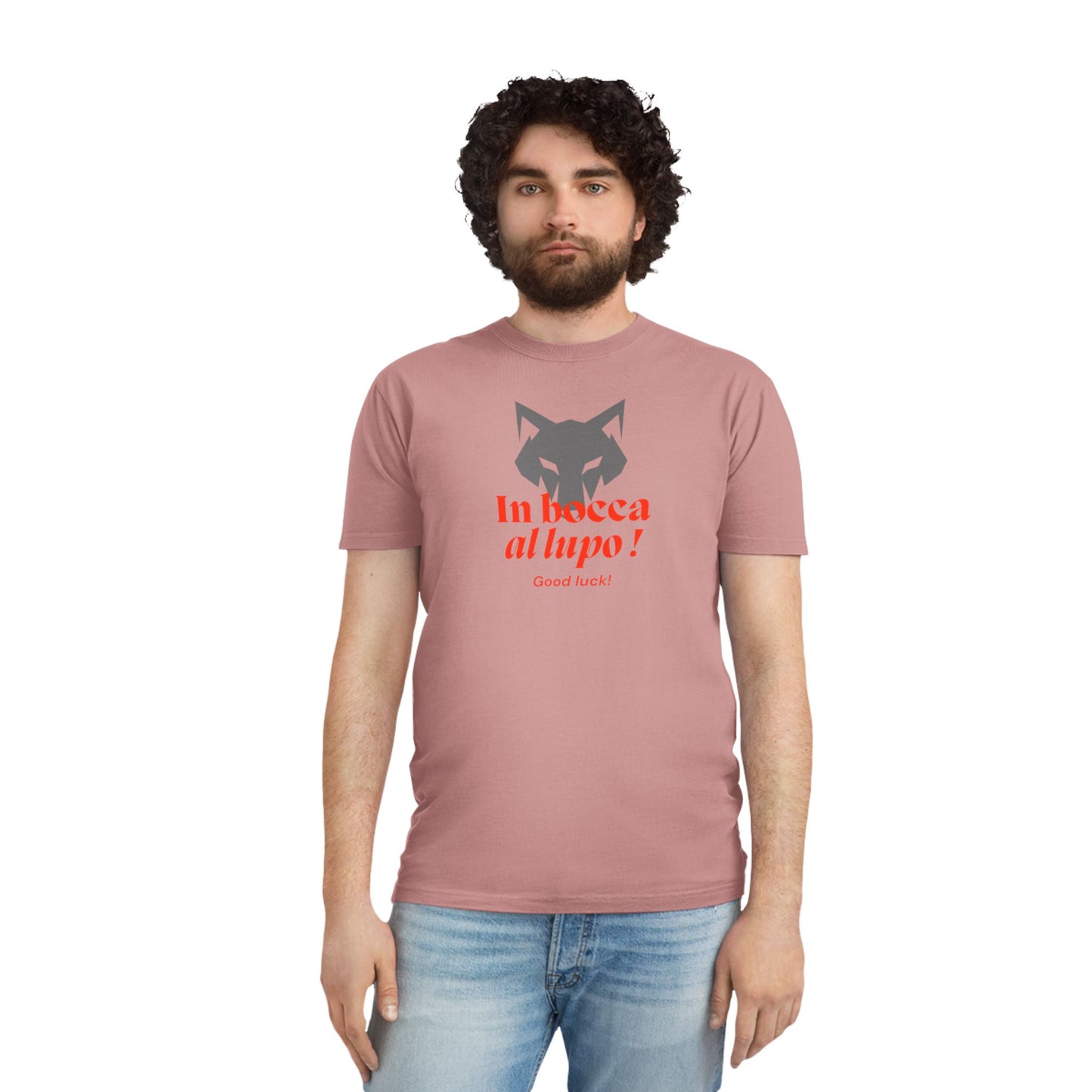 Lucky T-Shirt - 'In bocca al lupo!' Design - Unisex Faded