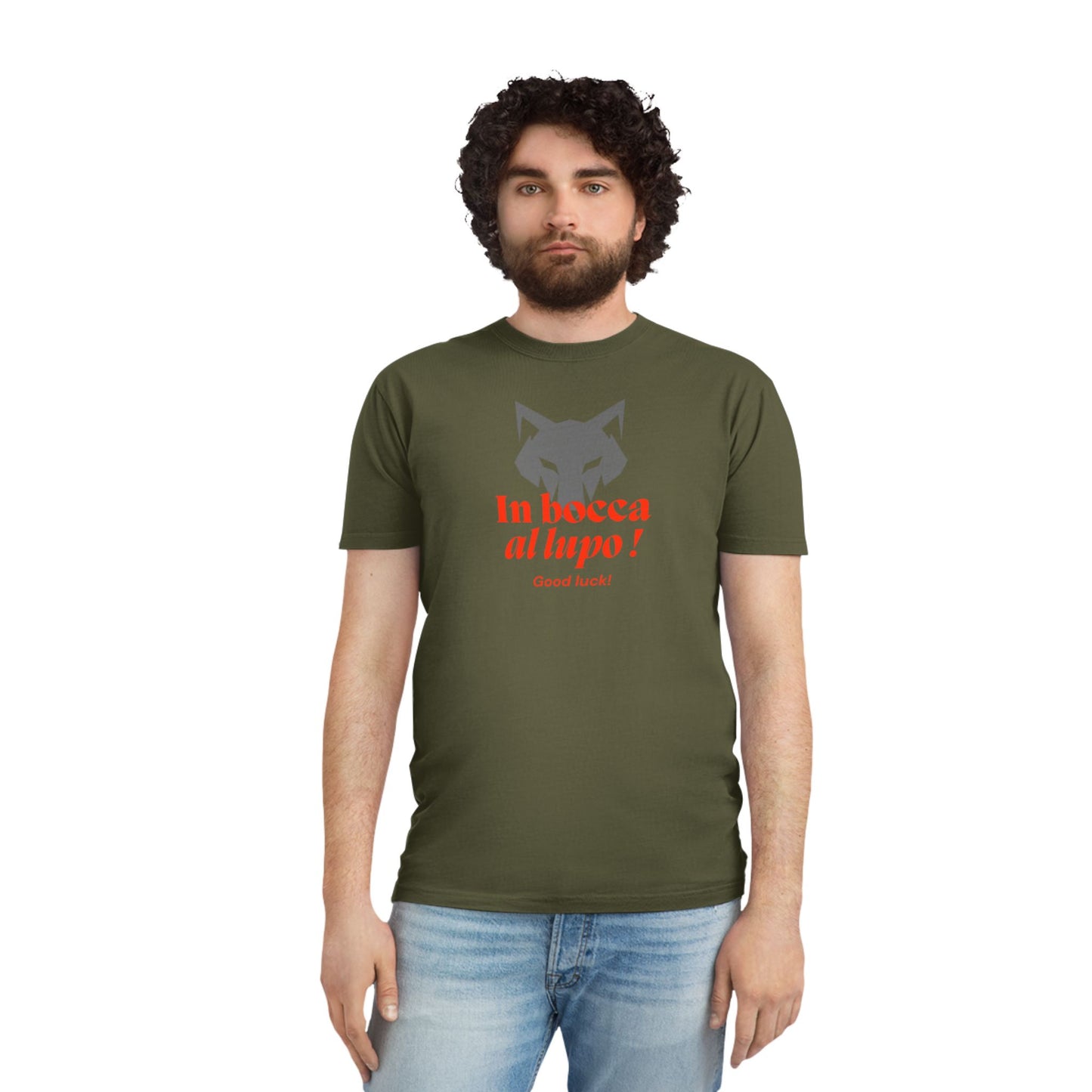 Lucky T-Shirt - 'In bocca al lupo!' Design - Unisex Faded