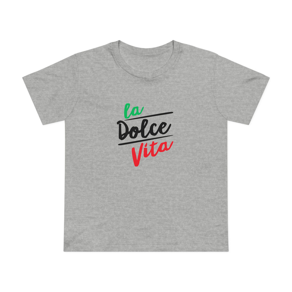 La Dolce Vita Damen-T-Shirt – T-Shirt mit italienischer Flagge