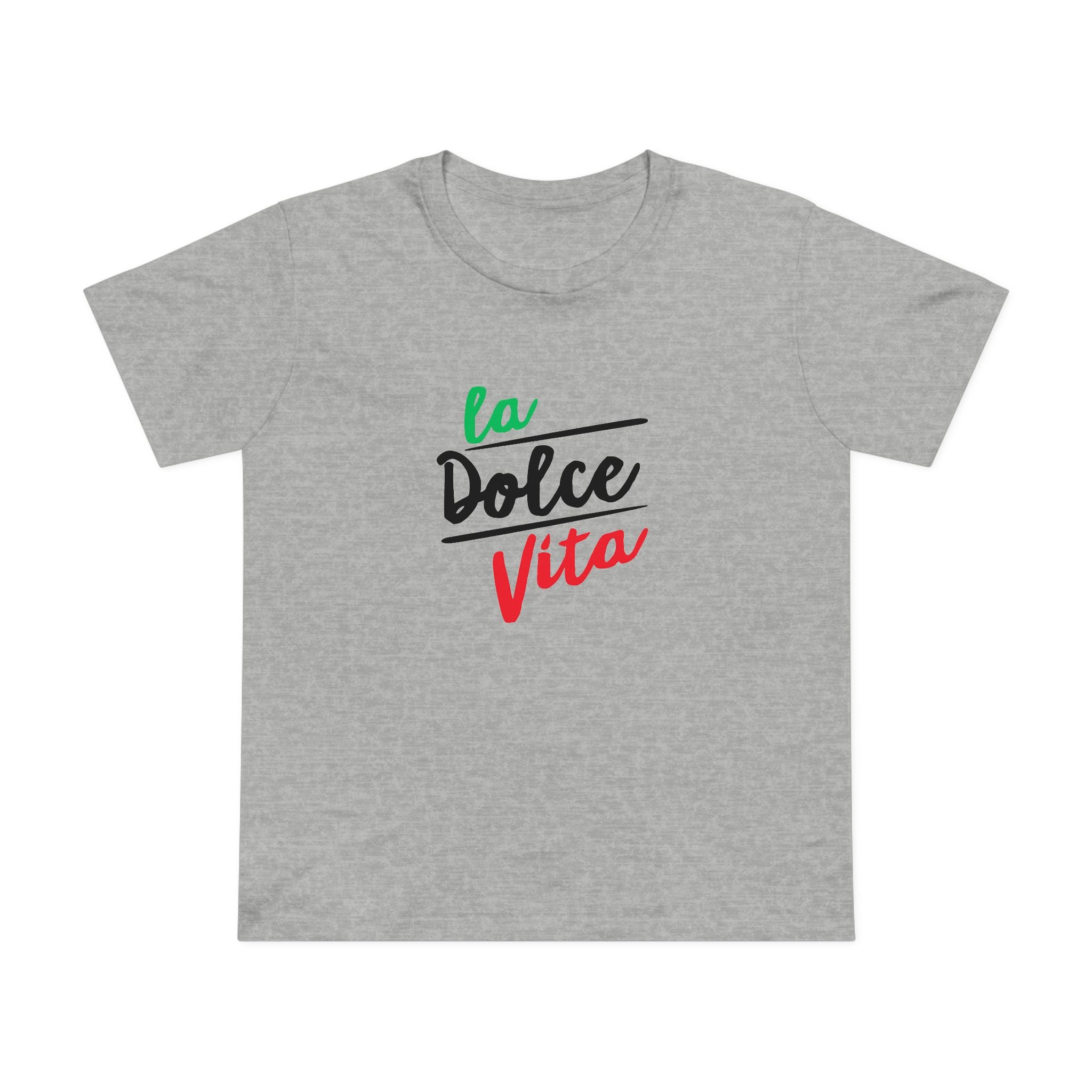 La Dolce Vita Damen-T-Shirt – T-Shirt mit italienischer Flagge