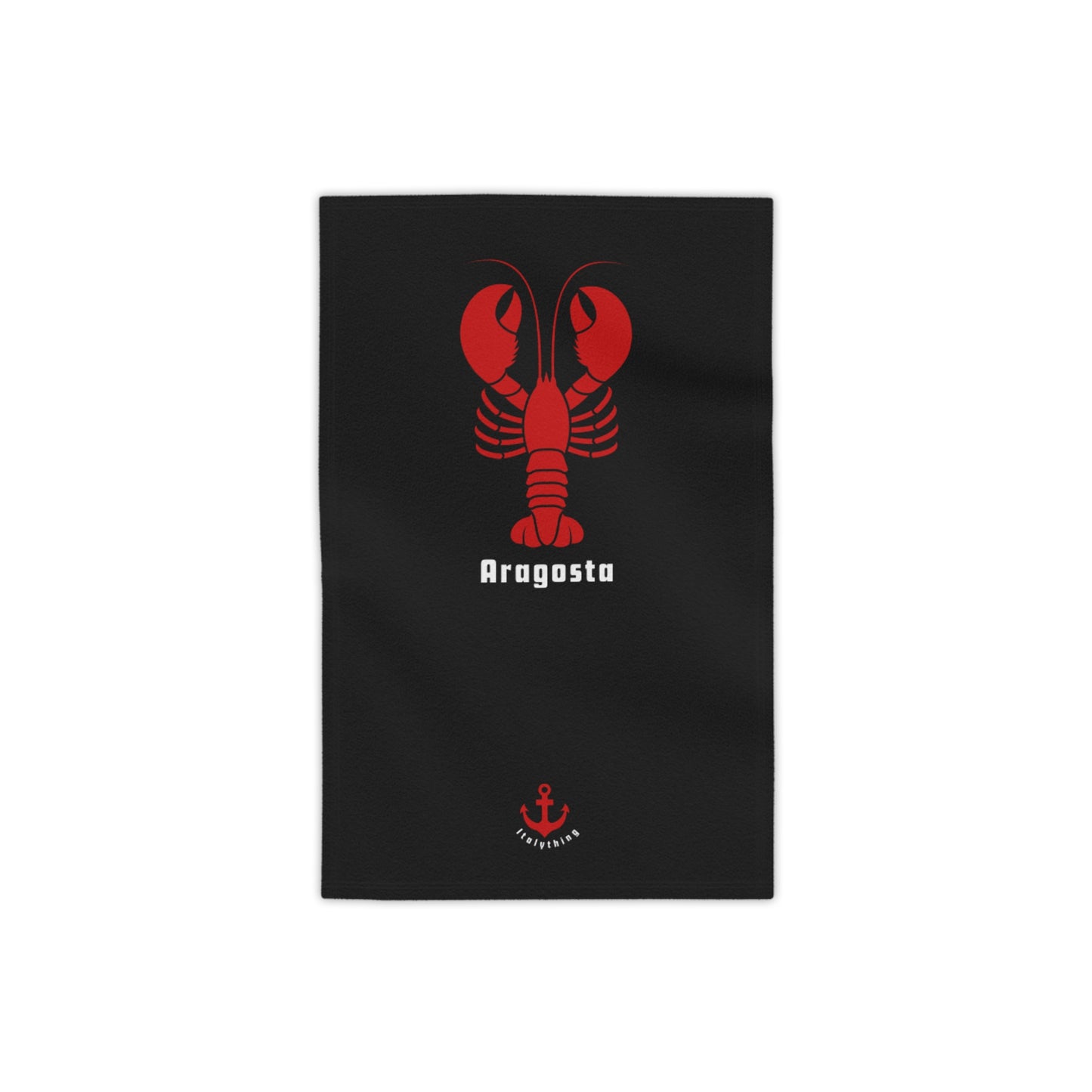Beach Towel — Red Lobster (Aragosta) Nautical Design