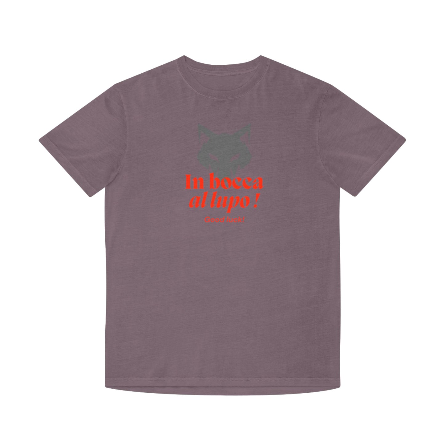 Lucky T-Shirt - 'In bocca al lupo!' Design - Unisex Faded