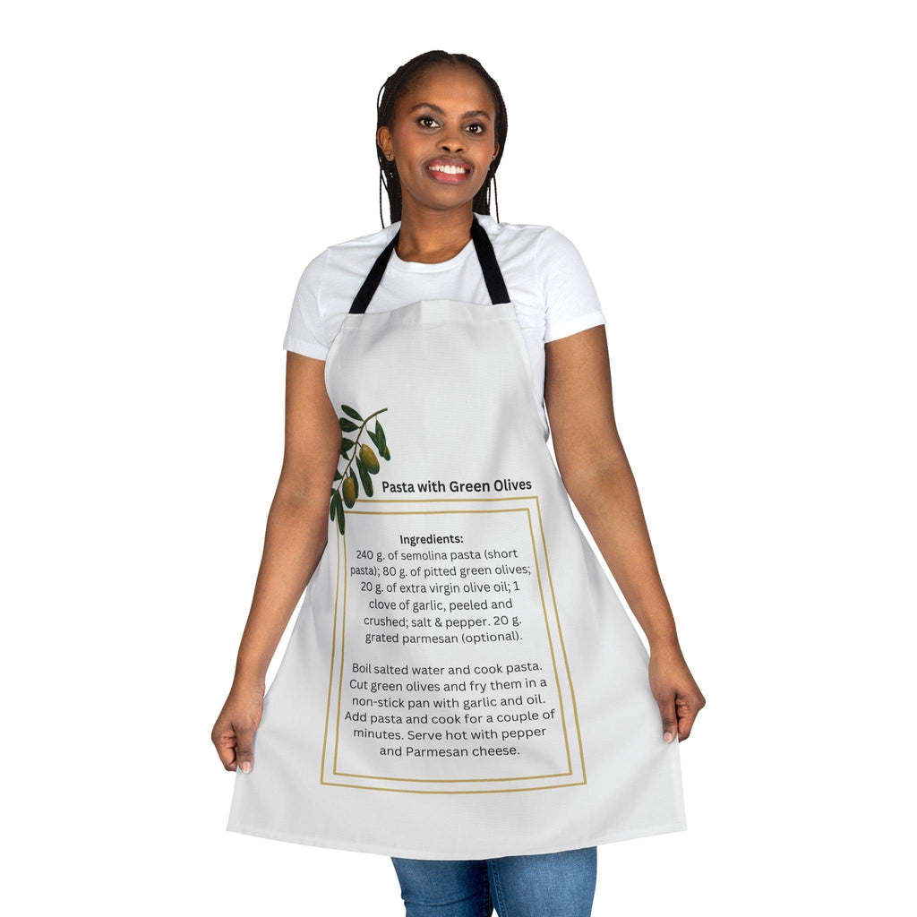 Apron with Italian Pasta Recipe- Pasta with Olives