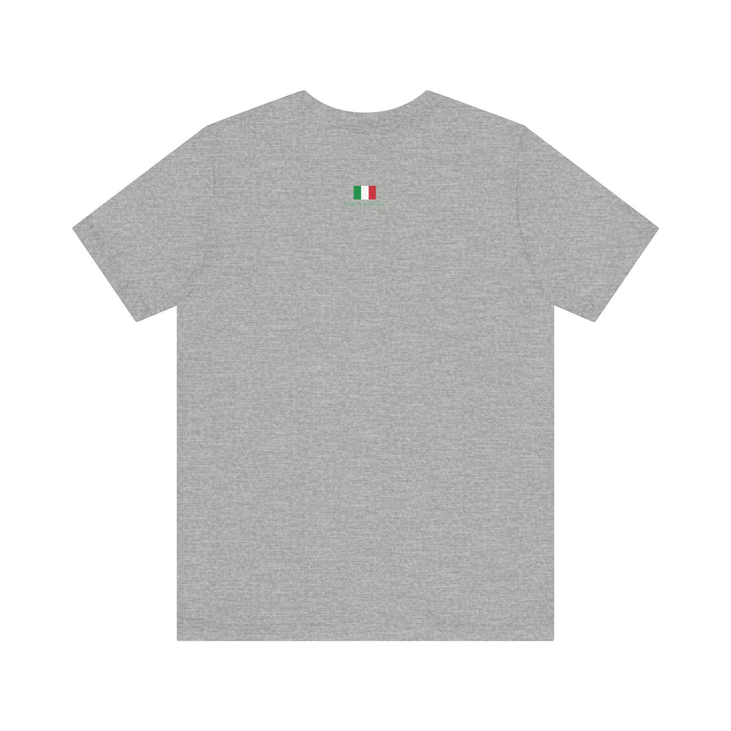 Italienisches Marken-Sommer-T-Shirt aus Jersey mit kurzen Ärmeln und italienischem Slogan: Mare Mare