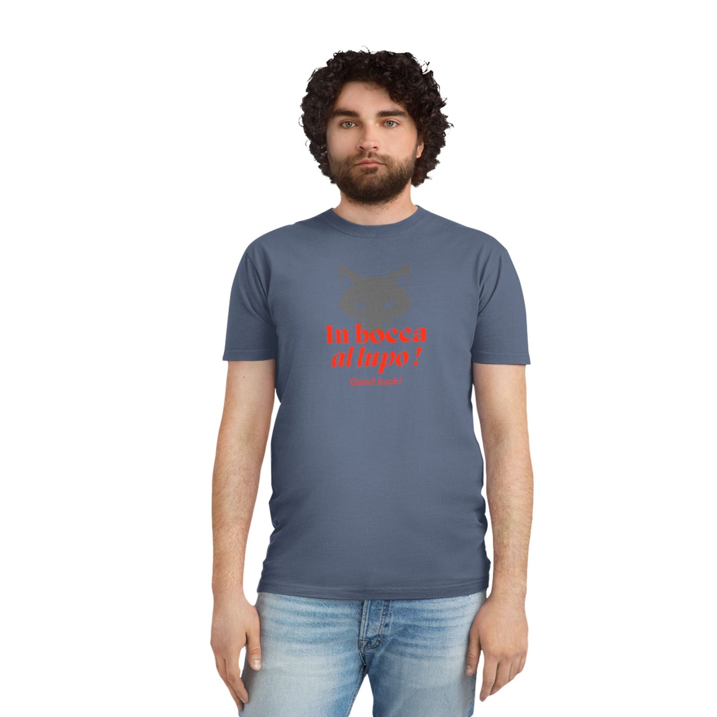 Lucky T-Shirt - 'In bocca al lupo!' Design - Unisex Faded