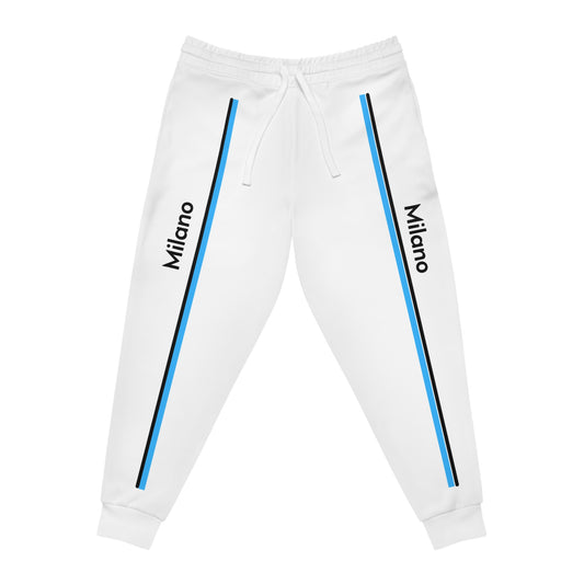 Blue Black Striped Milan Athletic Joggers Unisex