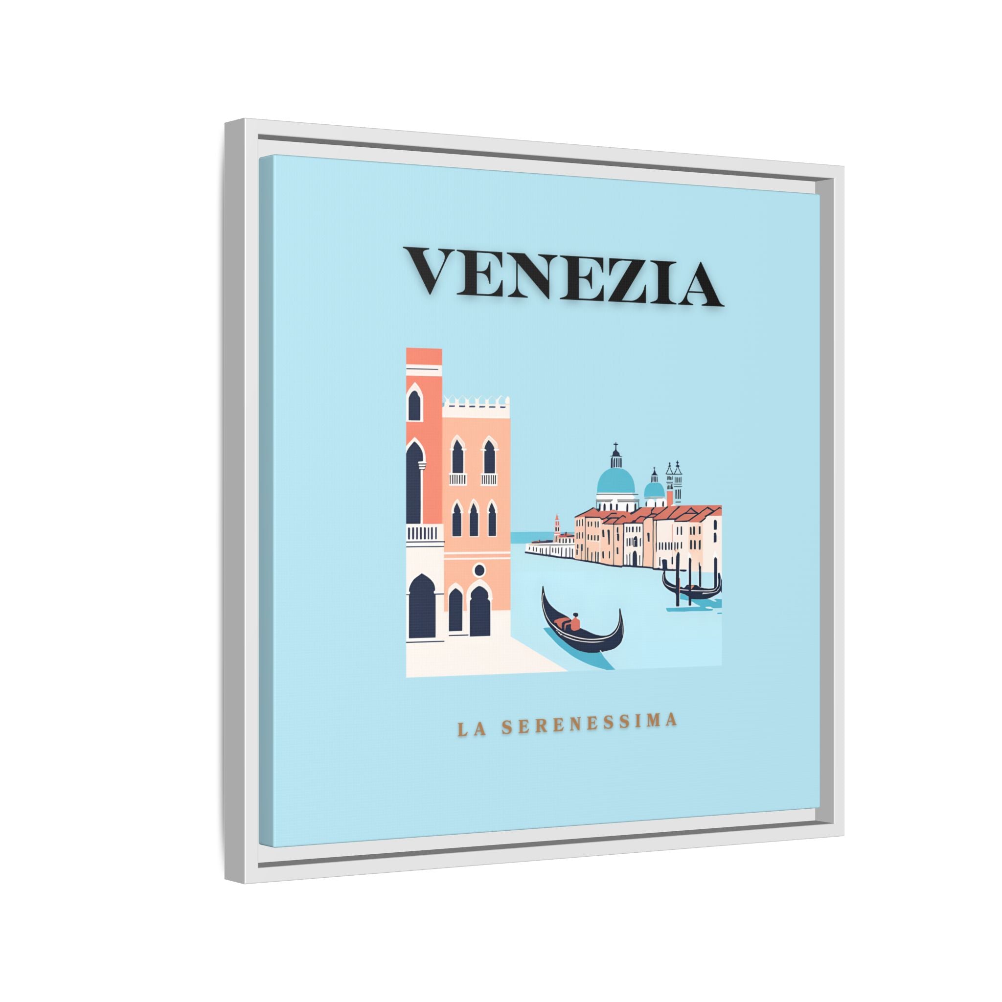 Venezia Framed Canvas Art - Colorful Wall Decor for Home & Office