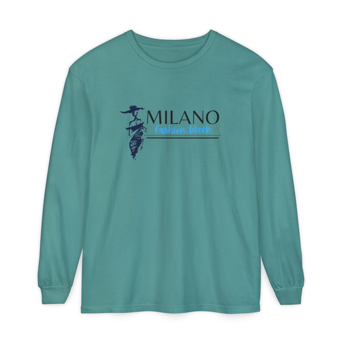 Milan Fashion Week Long Sleeve Tee, Trendy Long Sleeve Top, Milano Fashion Shirt, Casual Wear for Fashion Lovers