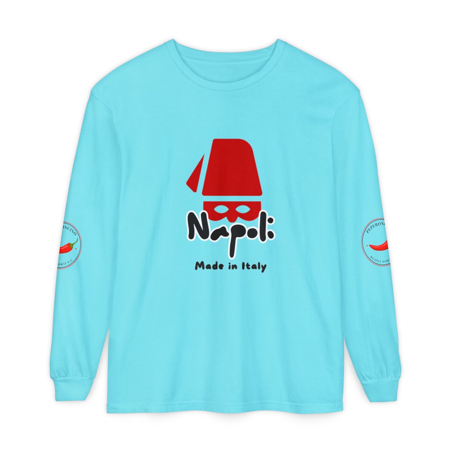 Napoli Long Sleeve Tee, Casual Streetwear, Napoli Pride. Perfect for Travel