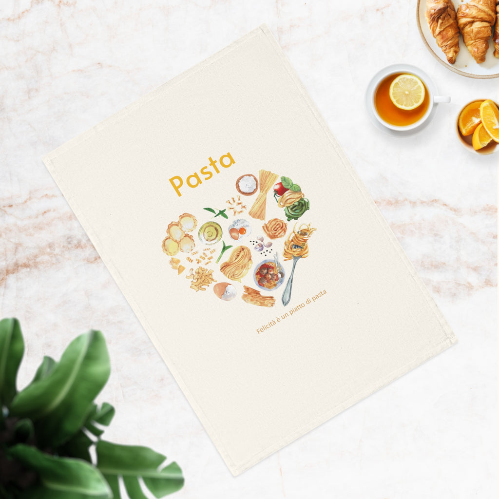 Geschirrtuch aus Baumwolle mit Pasta-Logo aus unserer Cucina Italiana Kollektion