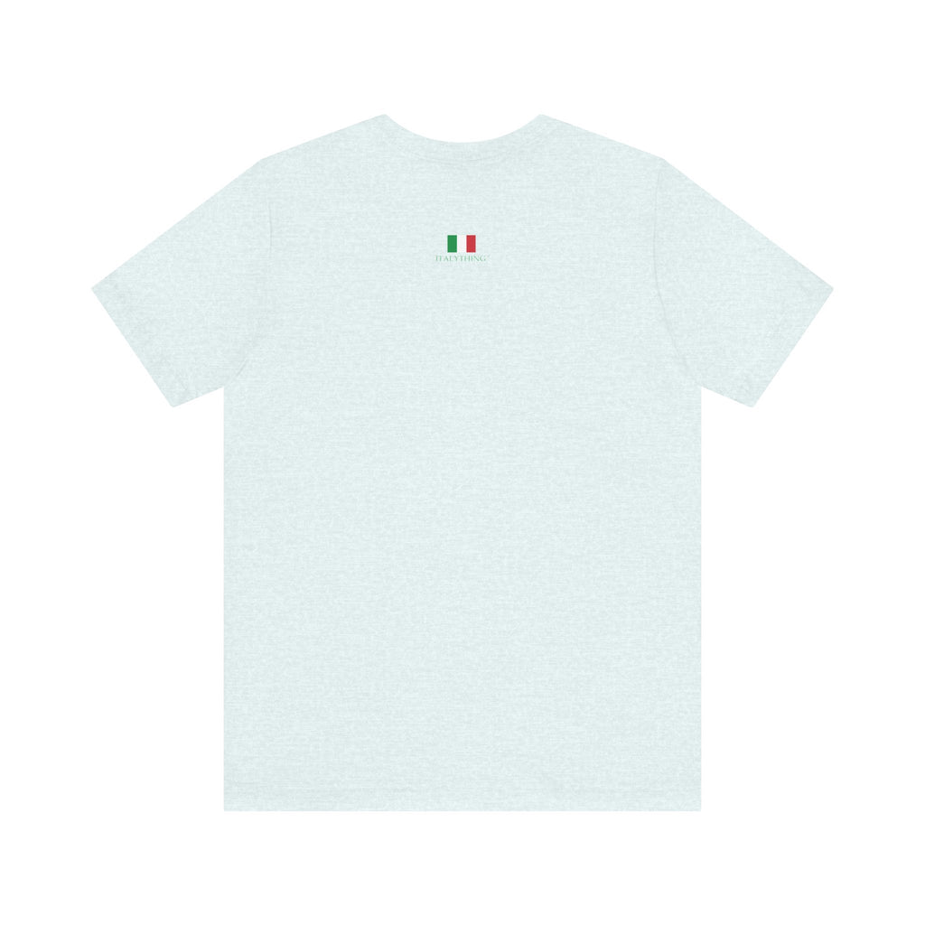 Italienisches Marken-Sommer-T-Shirt aus Jersey mit kurzen Ärmeln und italienischem Slogan: Mare Mare