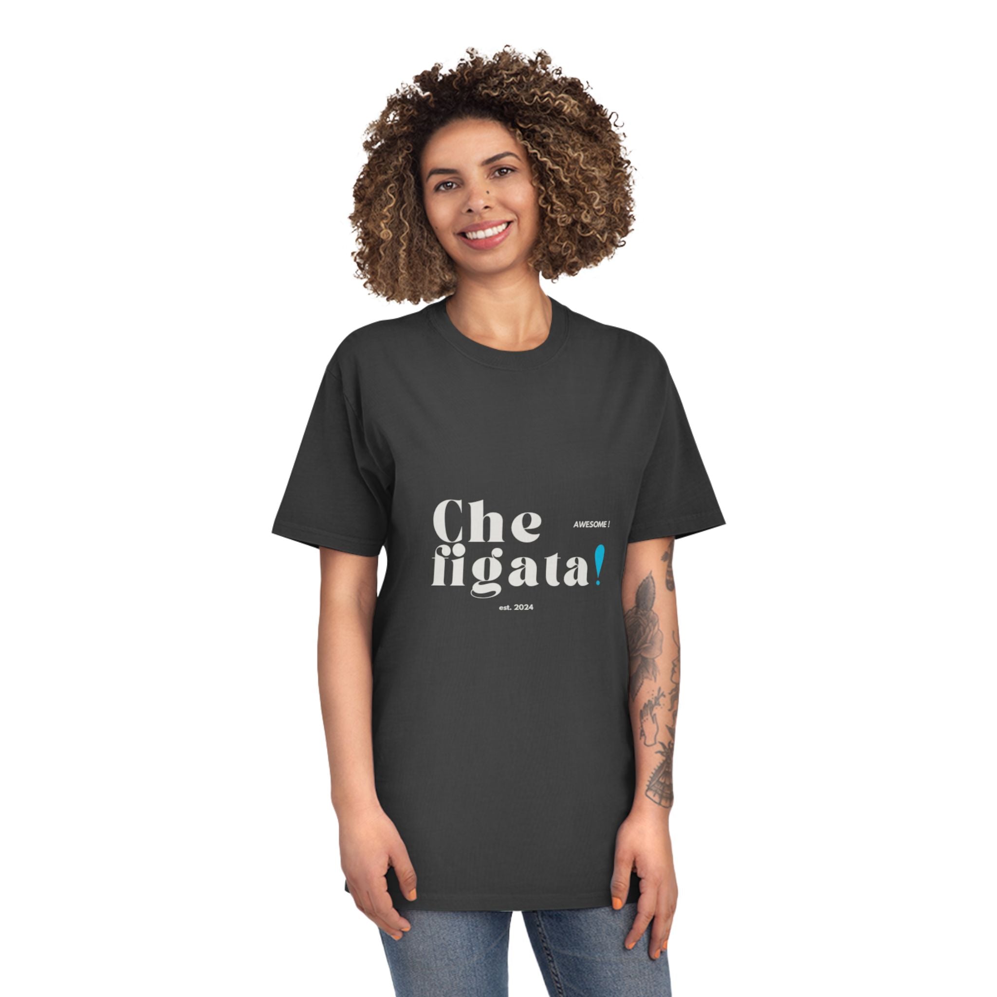 Che Figata! Awesome! Vintage Unisex Faded Tee Shirt - Learn Italian the Fun Way!