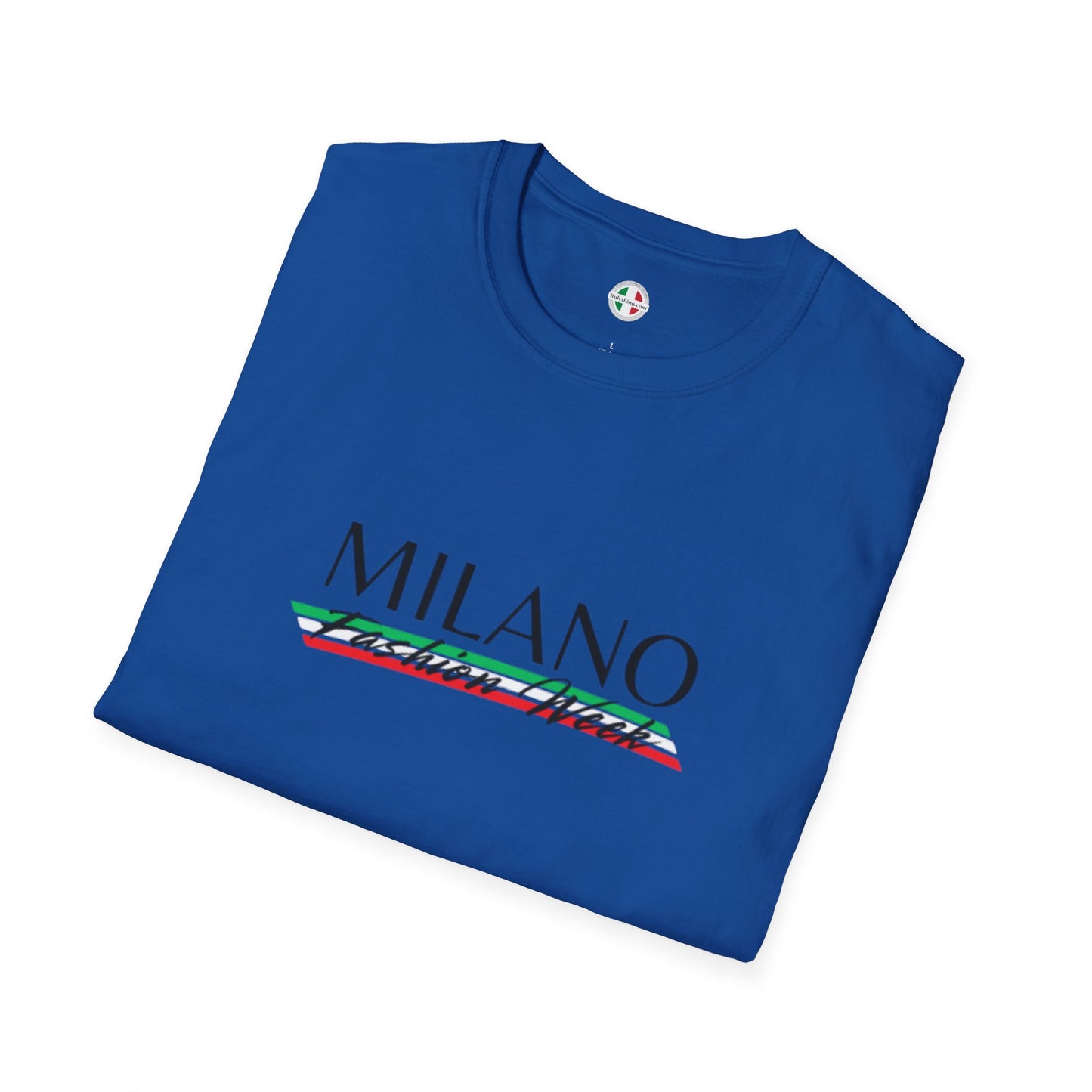 Milano Fashion Week Softstyle Unisex T-Shirt - Casual Chic Tee Perfect for Travel, Gift, Everyday Wear, Summer Fashion, Italian Pride
