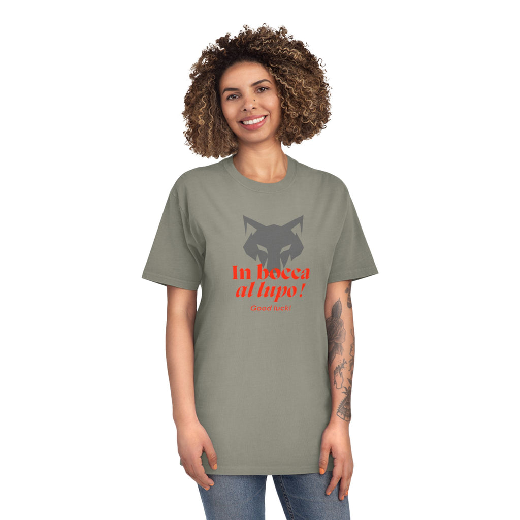 Lucky T-Shirt - 'In bocca al lupo!' Design - Unisex Faded