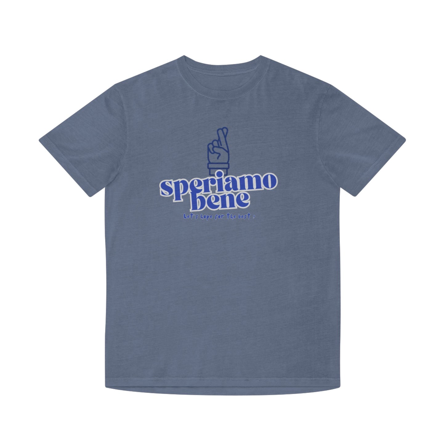 Niedliches Unisex-Shirt im Used-Look – Inspirierendes T-Shirt „Speriamo Bene“