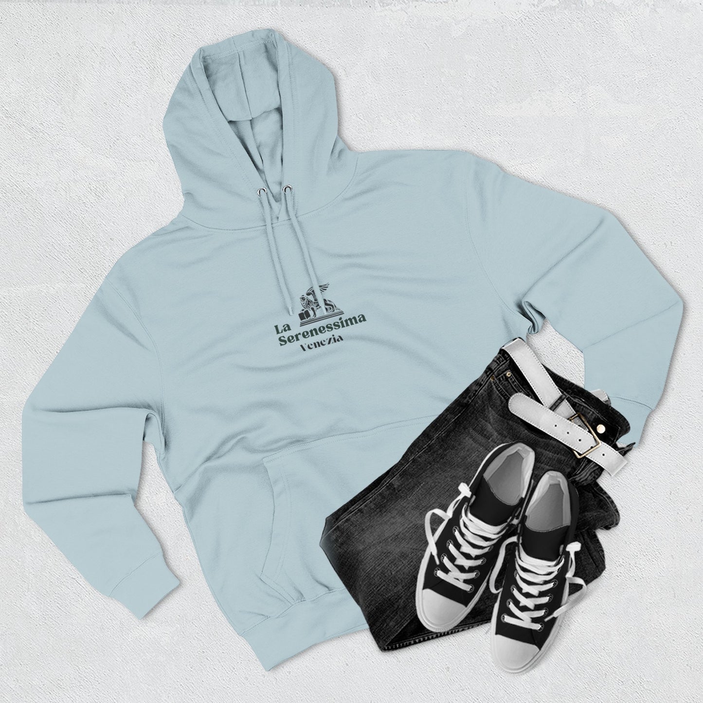 Venezia - La Serenessima Three-Panel Fleece Hoodie - Cozy & Stylish Italian-Inspired Winter Wear