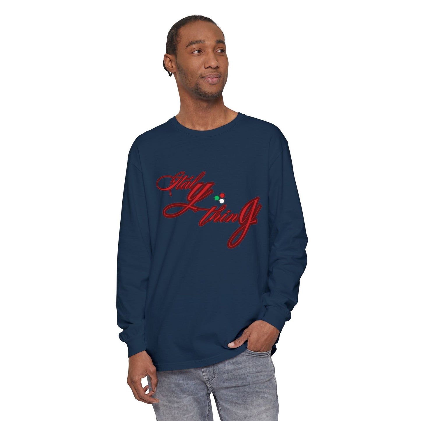 Italything Logo Unisex Long Sleeve T-Shirt – Perfect for Holidays & Casual Wear