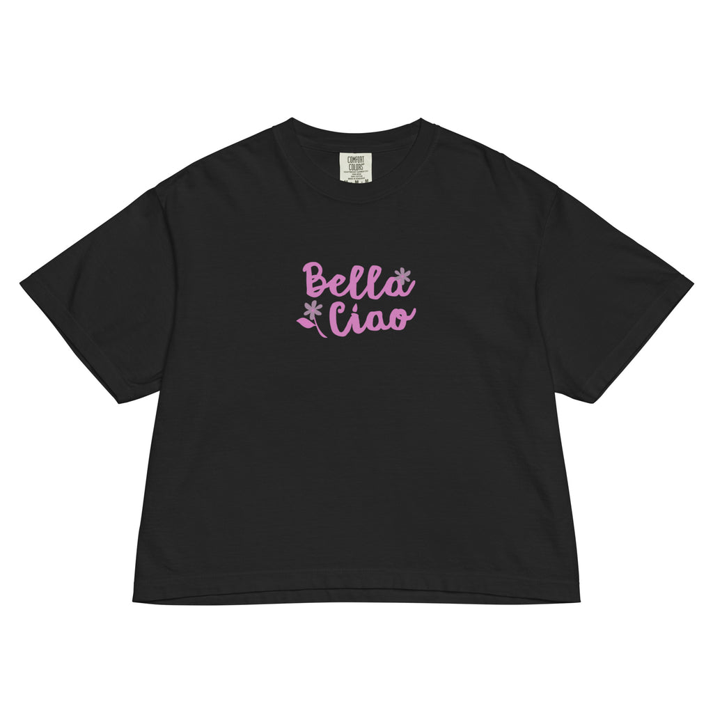 Bella Ciao Damen-T-Shirt im kastenförmigen Schnitt