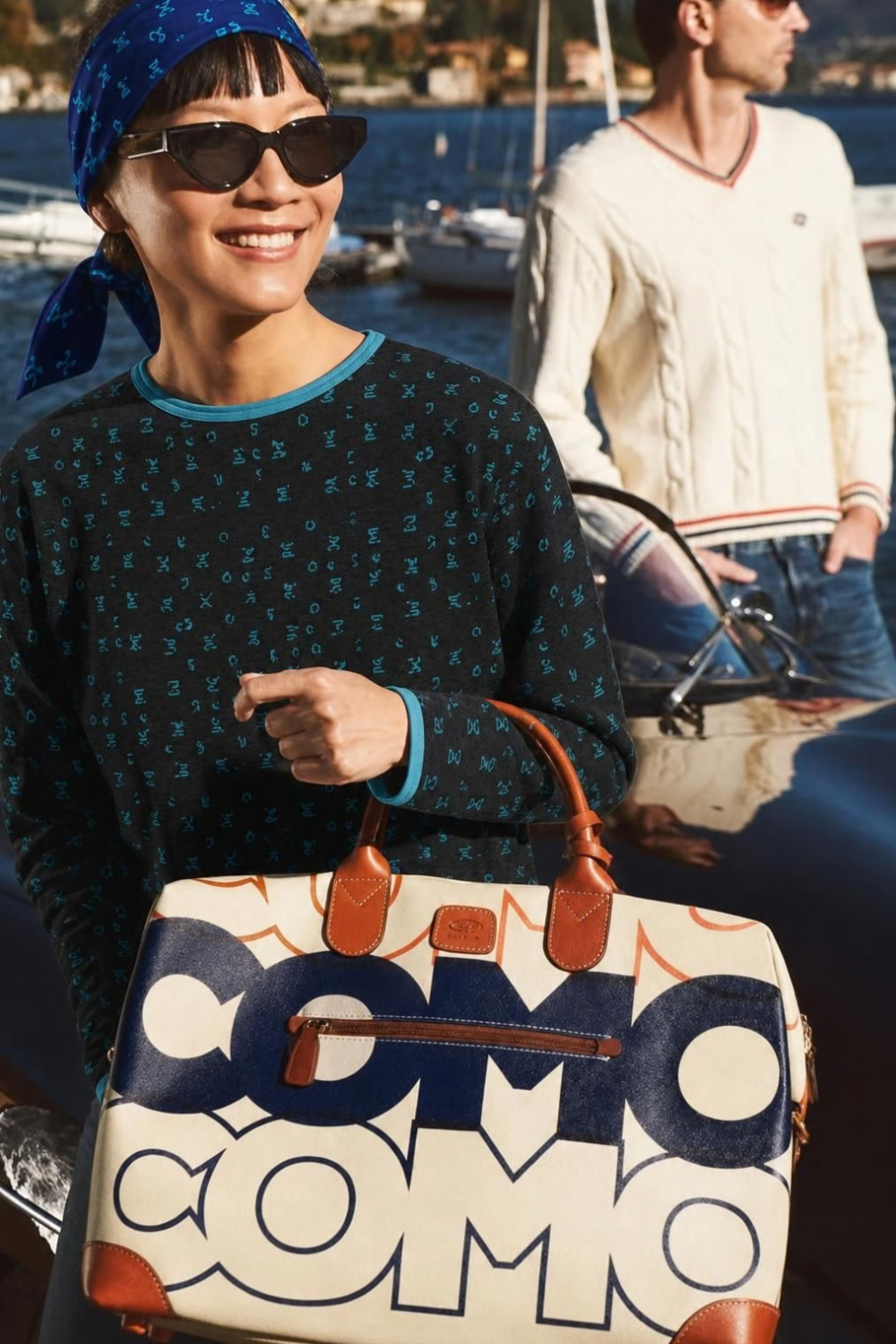 Lake Como Women’s straight bottom knitted sweater in Navy