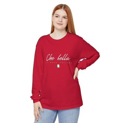 Italian-inspired Long Sleeve T-Shirt - Che bella - La Moda Italiana