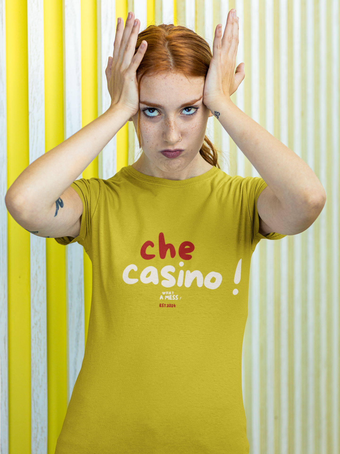 Che Casino! Was für ein Chaos! Verwaschenes Hemd – perfekt für Partynächte oder zum Entspannen