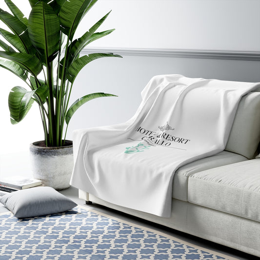 Hotel Corallo Resort Sherpa Fleece Blanket – Cozy Luxury for Home & Travel