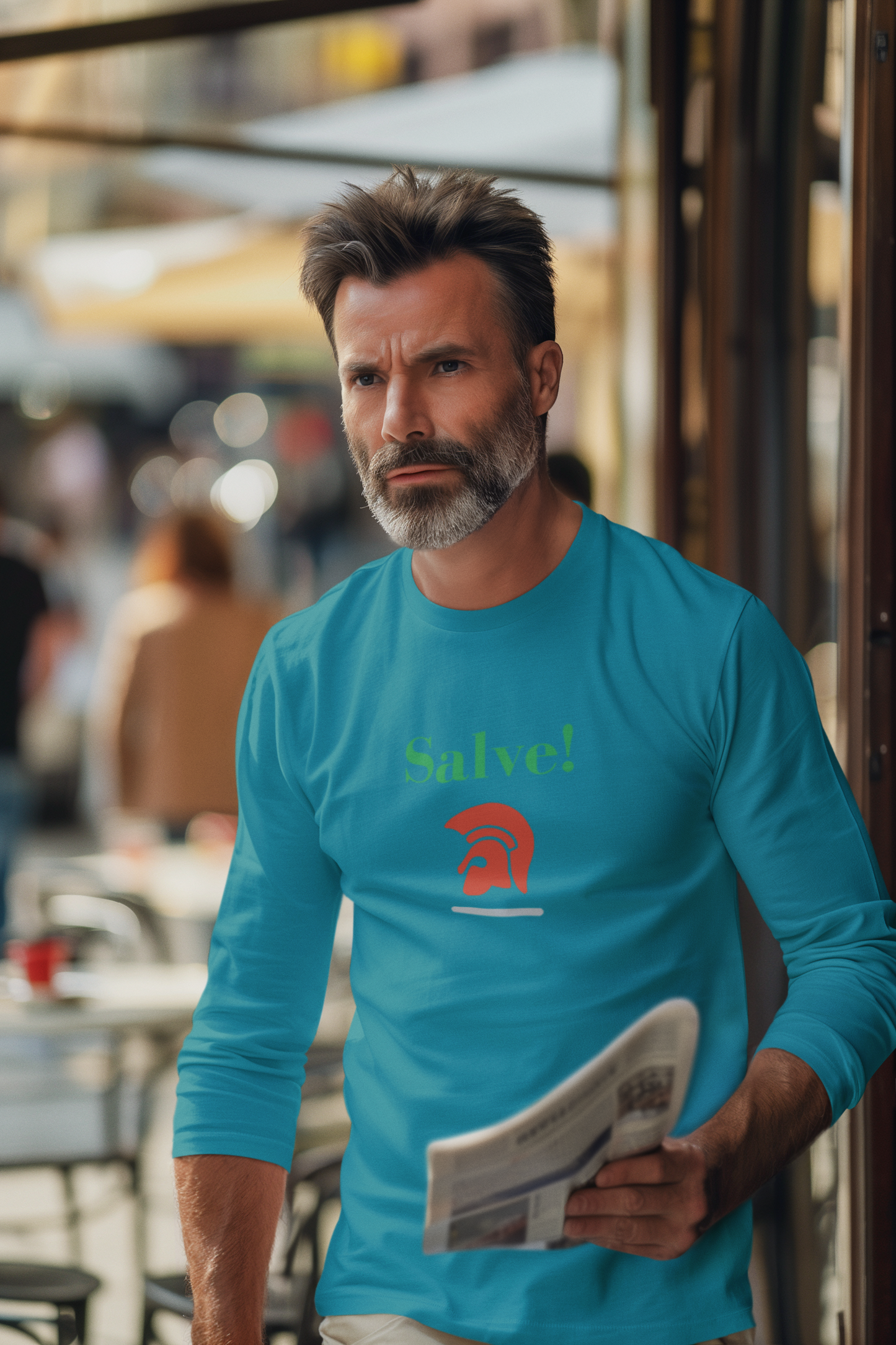 Rome Salve Langarmshirt, Gladiatoren-inspiriertes Design, perfektes Geschenk für Geschichtsliebhaber, lässiges Alltagsoutfit