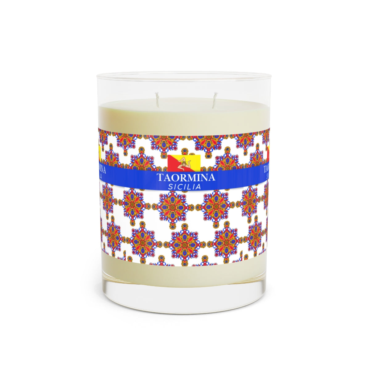 Duftkerze im Taormina-Stil, 312 g Glas, Duftrichtungen: Ozeannebel &amp; Moos