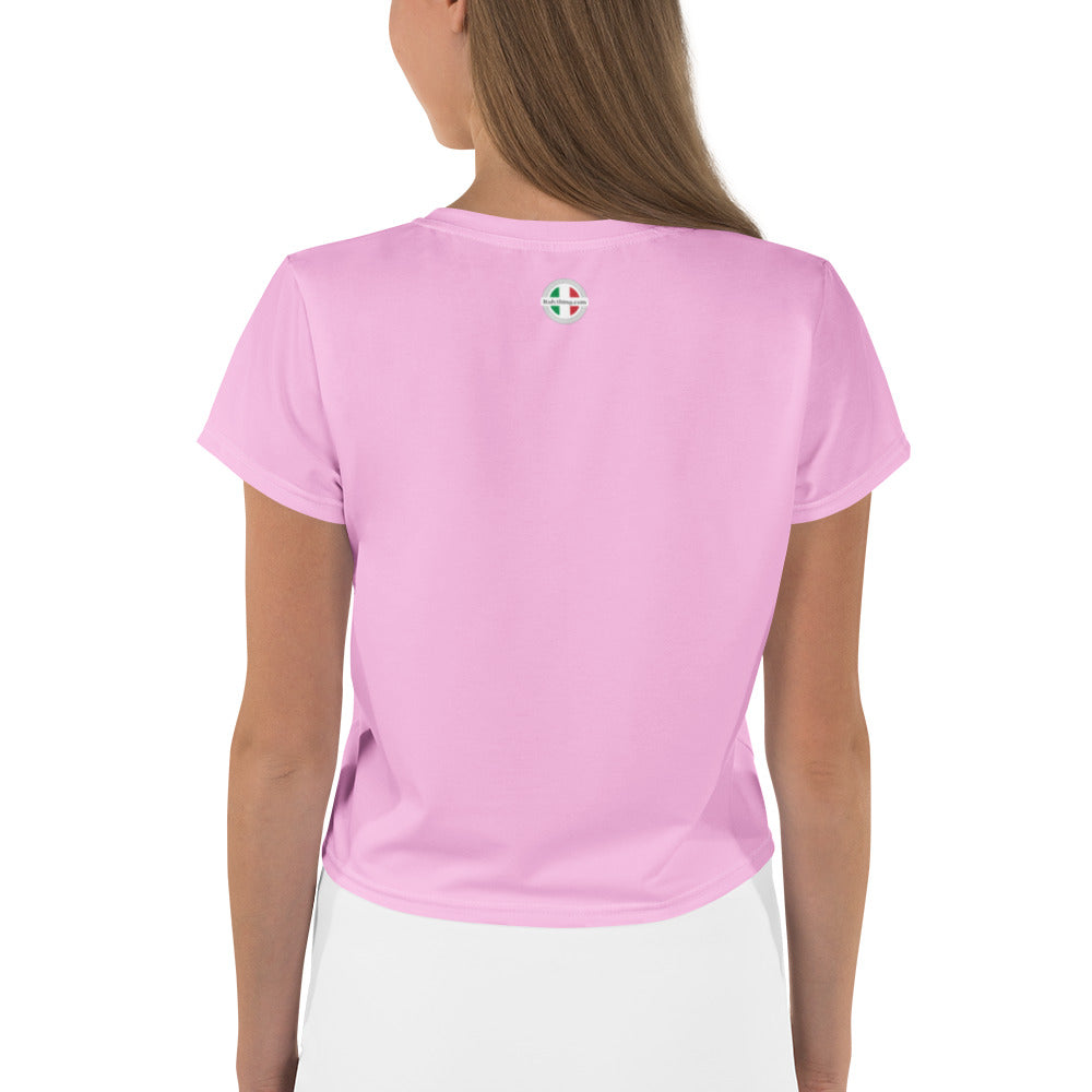 Pinkfarbenes Crop-T-Shirt mit Ravello-Logo – von der Amalfiküste!