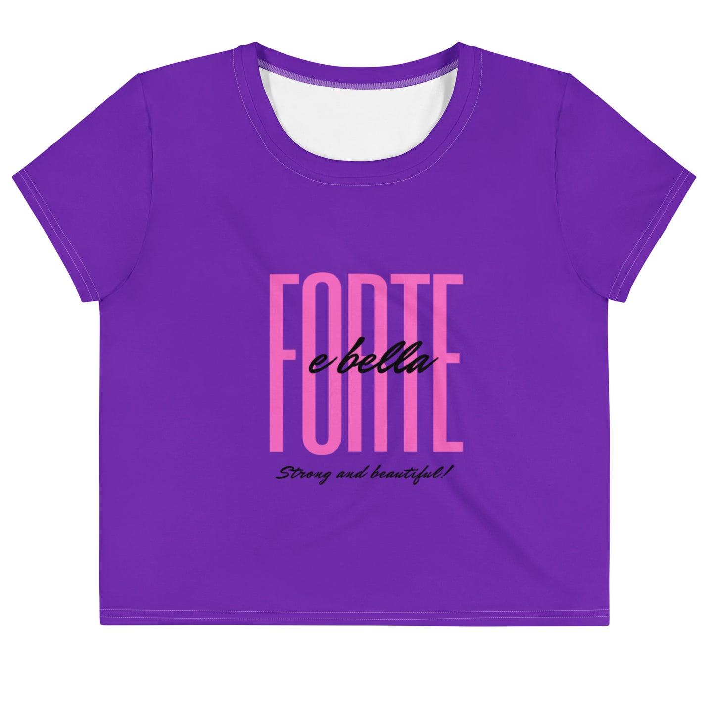 Purple Crop Tee with Forte e Bella Design