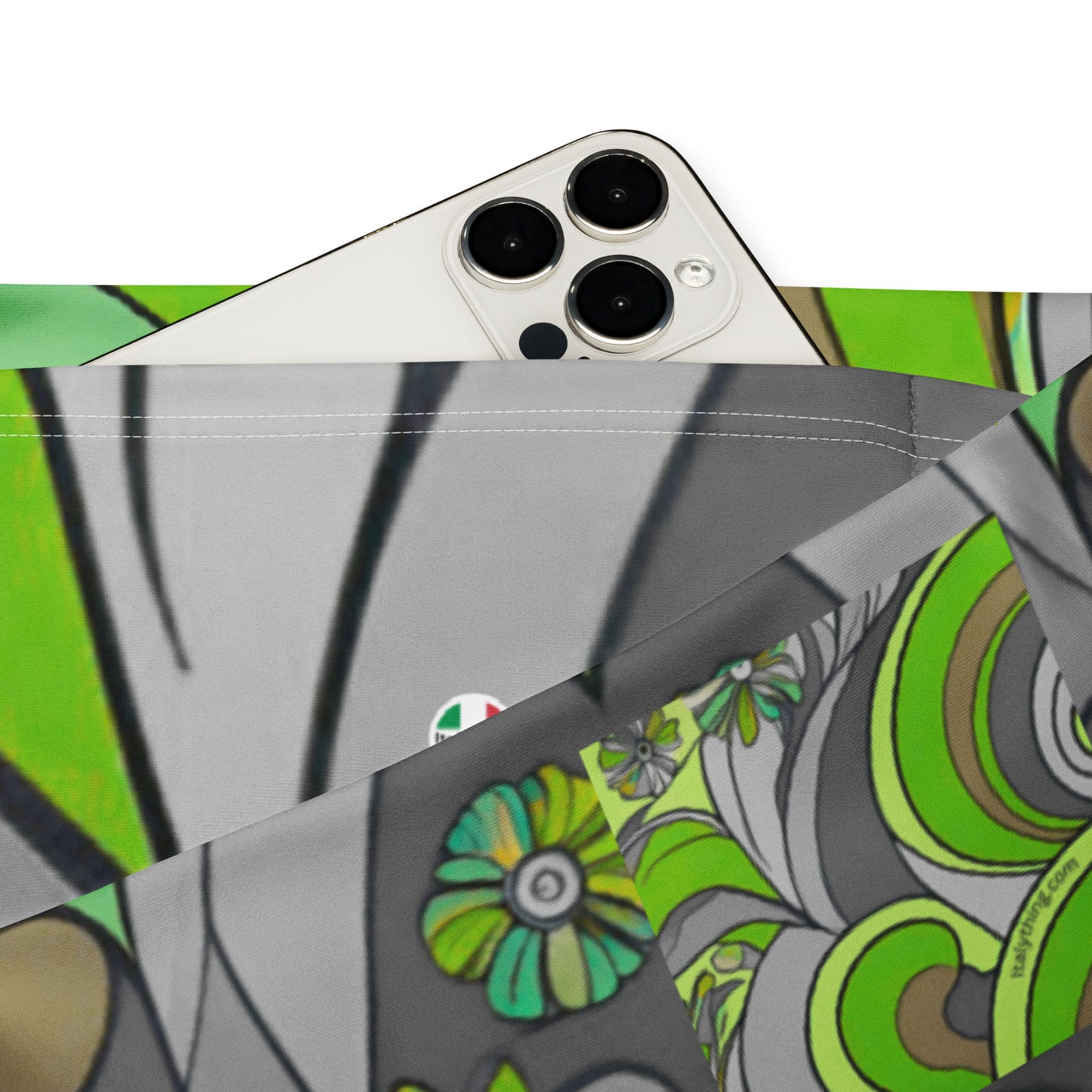 Flare leggings Pucci-Style in Green