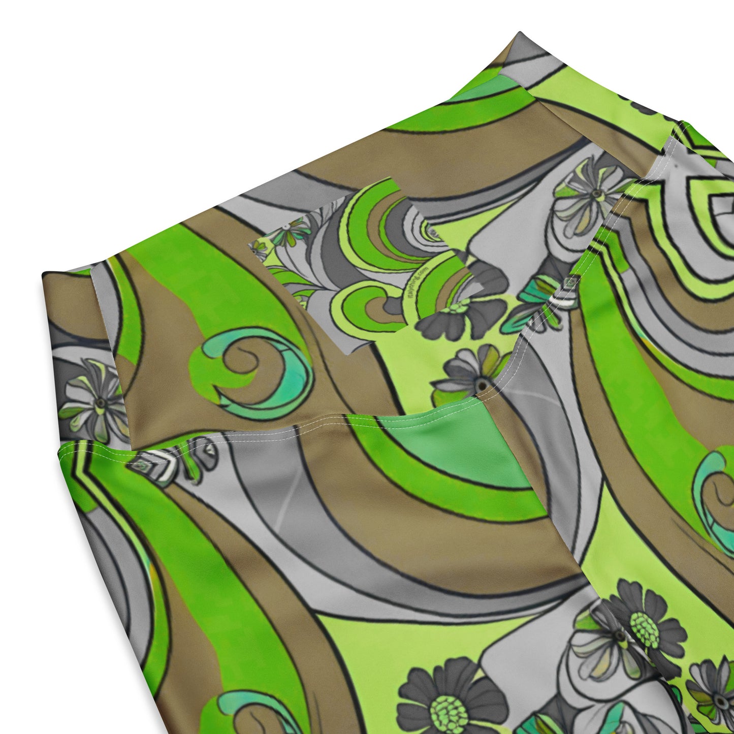 Flare leggings Pucci-Style in Green