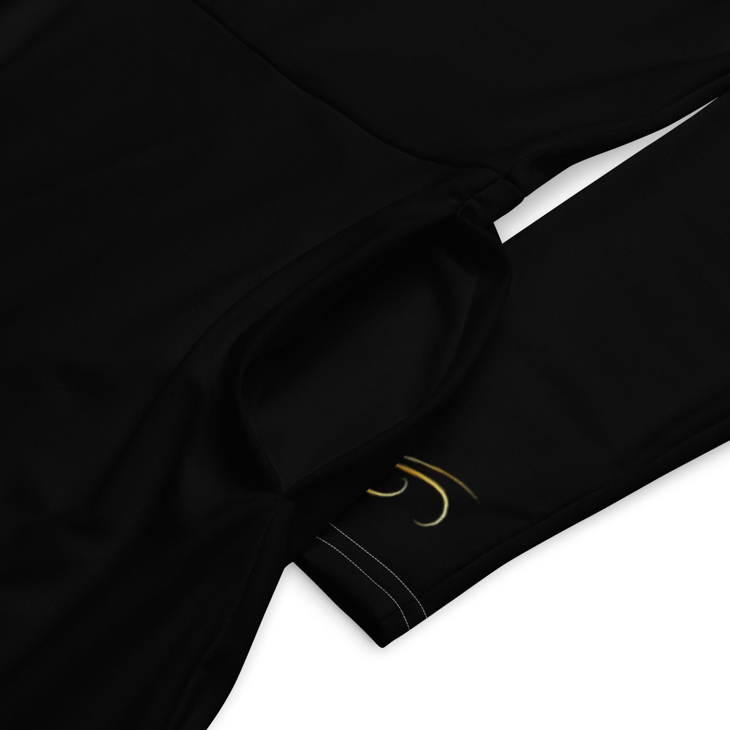 Kleid mit schwarzem Pfauenmotiv