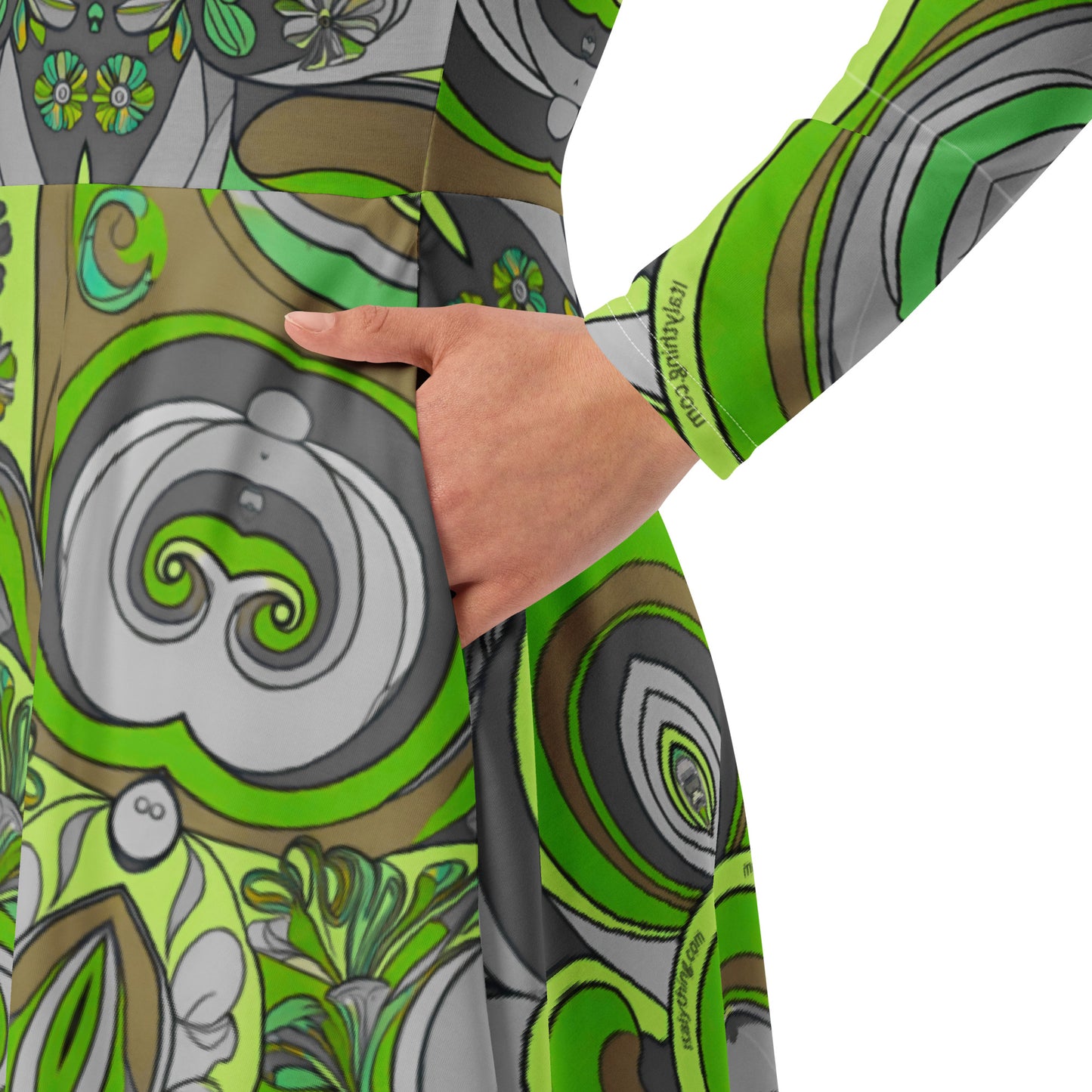 Pucci-inspired Midi-Dress in Green