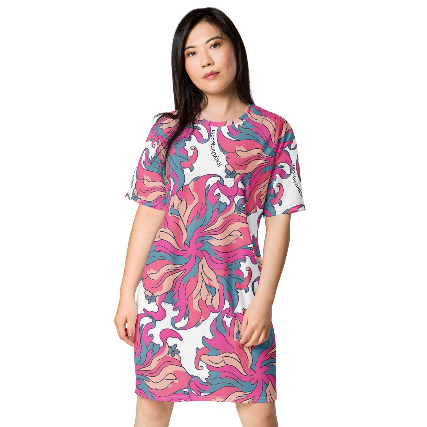 Flower Pucci-style Design T-shirt dress