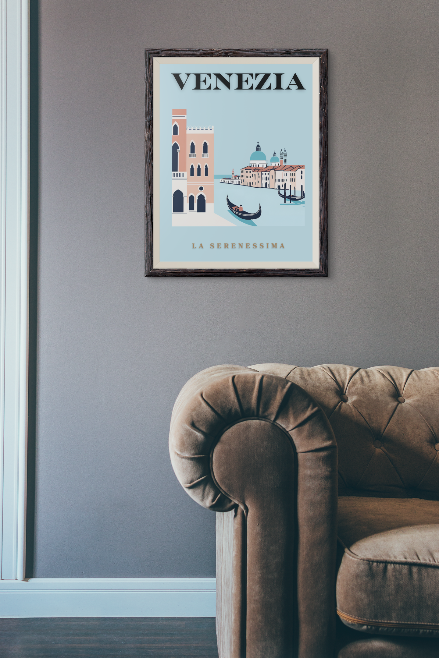 Venezia Framed Canvas Art - Colorful Wall Decor for Home & Office