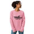 Rosa Strickpullover mit Rundhalsausschnitt und dem Logo des eleganten Skigebiets Madonna di Campiglio
